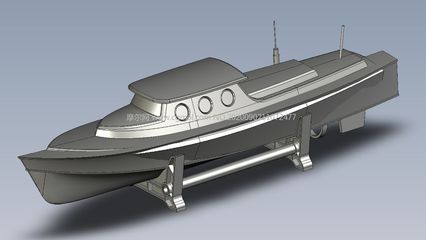 SolidWorks遙控船模型設(shè)計(jì)與多格式圖紙分享